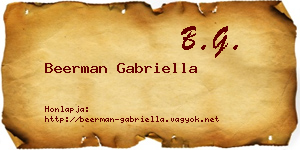 Beerman Gabriella névjegykártya
